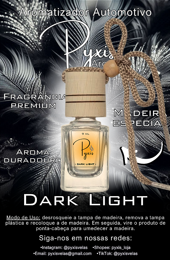 Aromatizador Automotivo Premium | Dark Light | 9 Ml | Perfume de Carro | Ange ou Démon