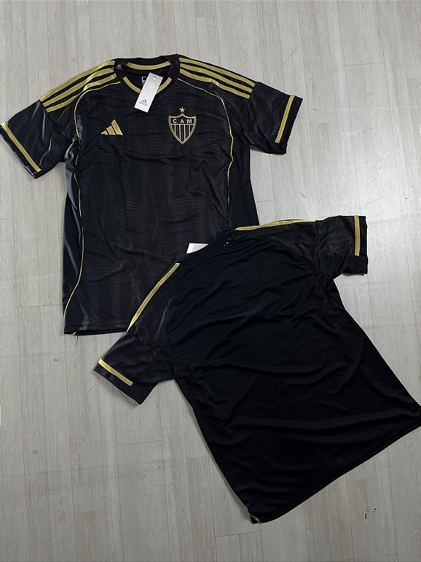Camisa Atletico Mineiro Preta com Dourada