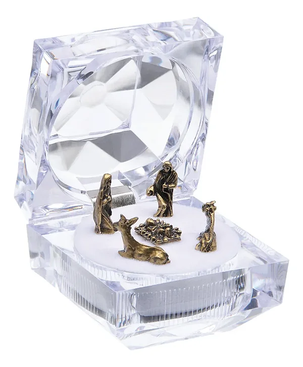 Mini Presépio Na Caixinha Acrílico Lapidada Presente