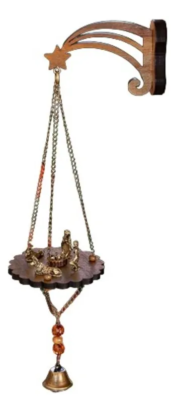 Adorno De Parede Presépio Sagrada Família Madeira Católico