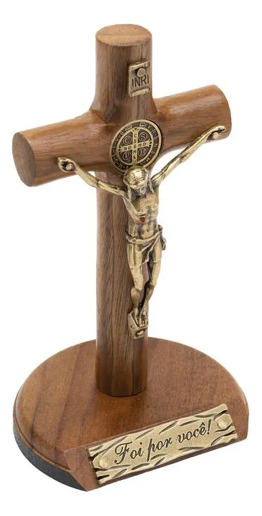 Crucifixo Mesa E Parede Cilíndrico Foi Por Você 12 Cm