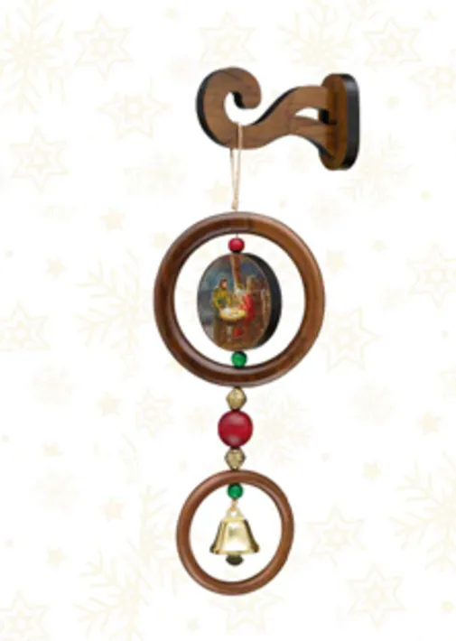 Adorno Enfeite Natal Boa Nova Sagrada Família Sino Pequeno Boa Nova