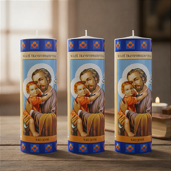 Vela Votiva 272g São José - 03 Unidades