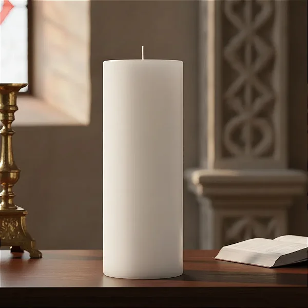 Vela De Altar Litúrgica Igreja 20cm X 7cm Branca