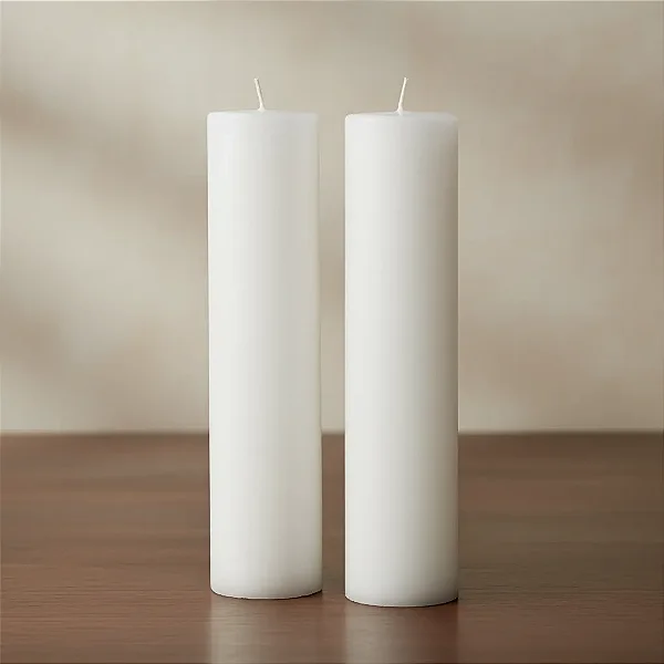 Velas P/ Altar Lisas 7x30 Cm Brancas - 2 Unidades