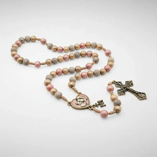 Terço Mãe De Todas As Mães Em Contas Coloridas (8mm) - 40cm