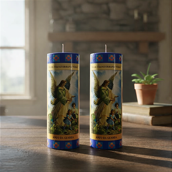 Vela Votiva 272g Anjo Da Guarda - 02 Unidades