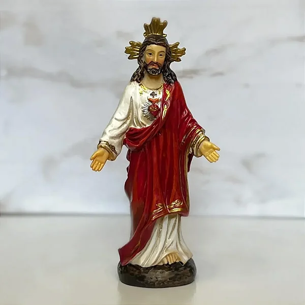 Imagem Sagrado Coração De Jesus 10cm Resina Di Angelo