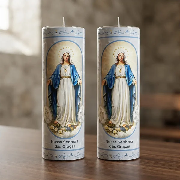 Vela Votiva Nossa Senhora Das Graças 272g - 2 Unidades