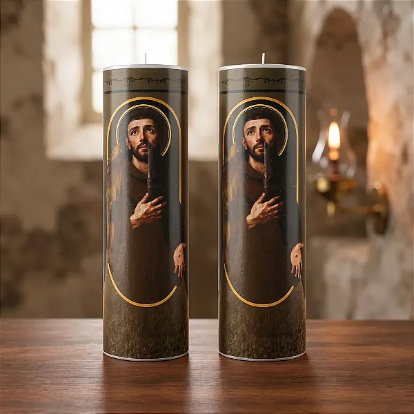 Vela Votiva De São Francisco De Assis 272g - 2 Unidades