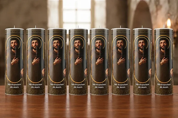 Vela Votiva De São Francisco De Assis 272g - 8 Unidades