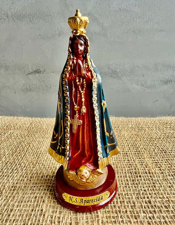 Imagem Nossa Senhora Aparecida 14cm Resina