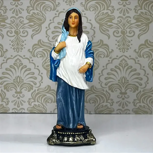 Imagem Nossa Senhora Grávida 13cm Di Ângelo Resina