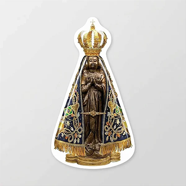 Colante Adesivo Resina Nossa Senhora Aparecida 8cm
