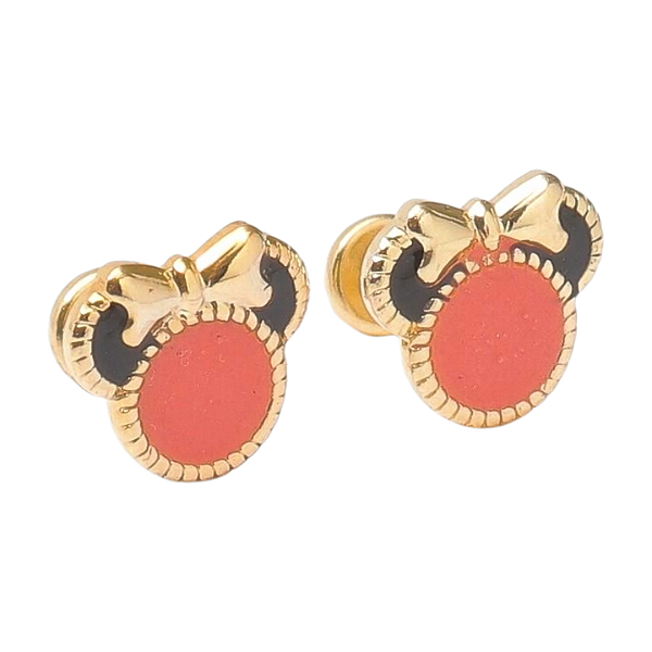 Brinco Baby Face Ratinha Folheado a Ouro