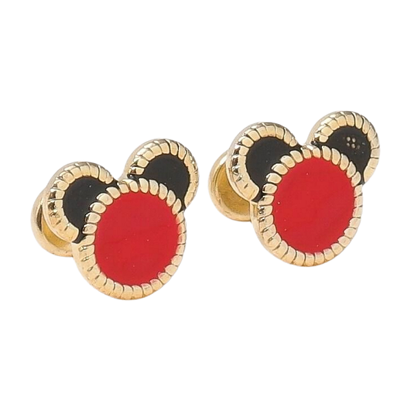 Brinco Baby Face Ratinho Folheado a Ouro