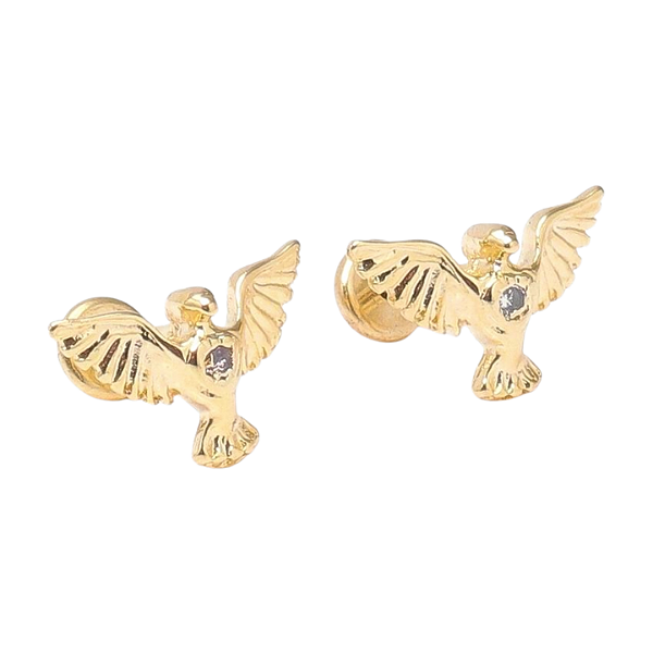 Brinco Baby Espirito Santo Folheado a Ouro