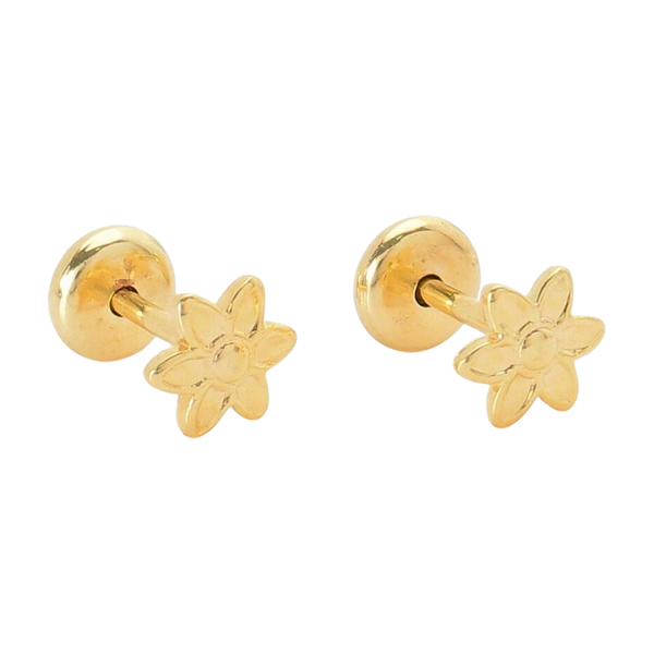 Brinco Margarida Folheado a Ouro