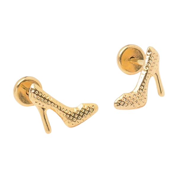 Brinco Baby Sapato Folheado a Ouro