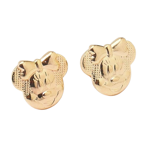 Brinco Baby Ratinha com Laço Folheado a Ouro