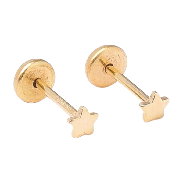 Brinco Estrelinha Minúscula Folheado a Ouro