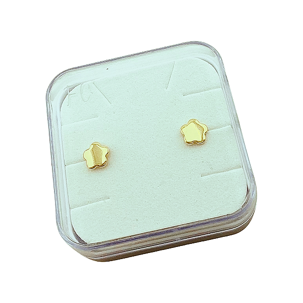 Brinco Infantil Flor Grossa Folheado a Ouro