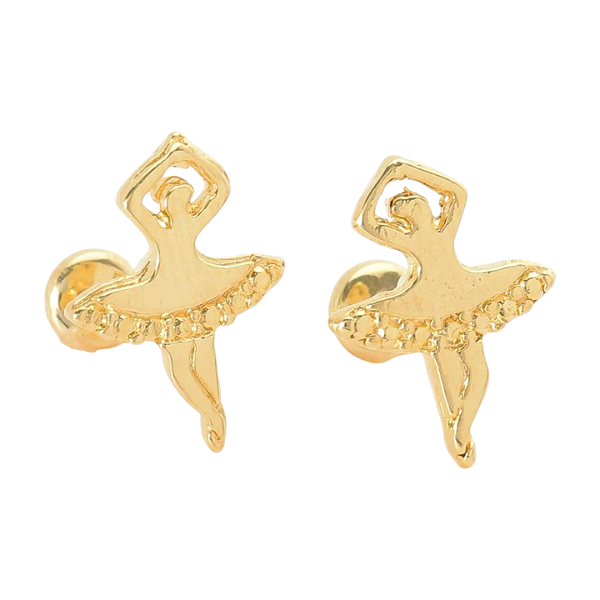 Brinco Baby Bailarina Folheado a Ouro