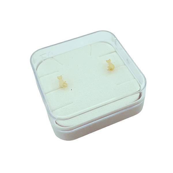 Brinco Baby Gatinho Folheado a Ouro