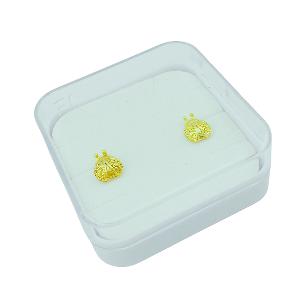 Brinco Baby Joaninha Folheada a Ouro