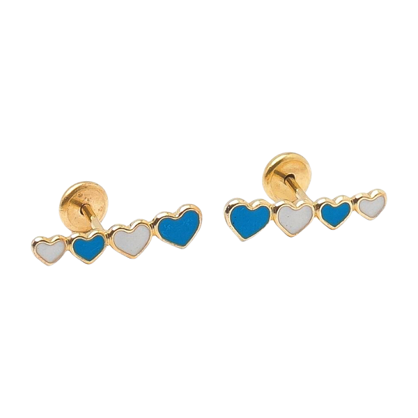 Brinco Baby Coração Ear Cuff Folheado a Ouro