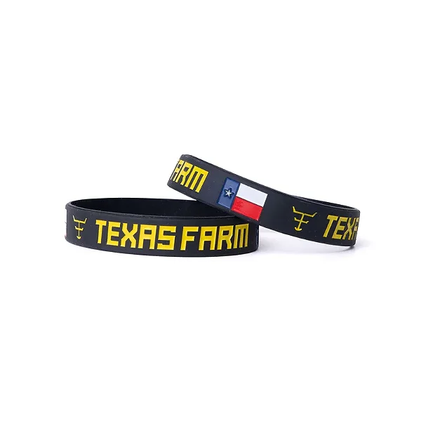 PULSEIRA DE SILICONE TEXAS FARM/ PRETO AMARELO