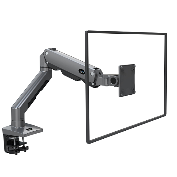 Suporte Articulado de Mesa para Monitor, 27" a 45", Pistão a Gás, Suporte Até 16kg, Preto, F5161B, ELG