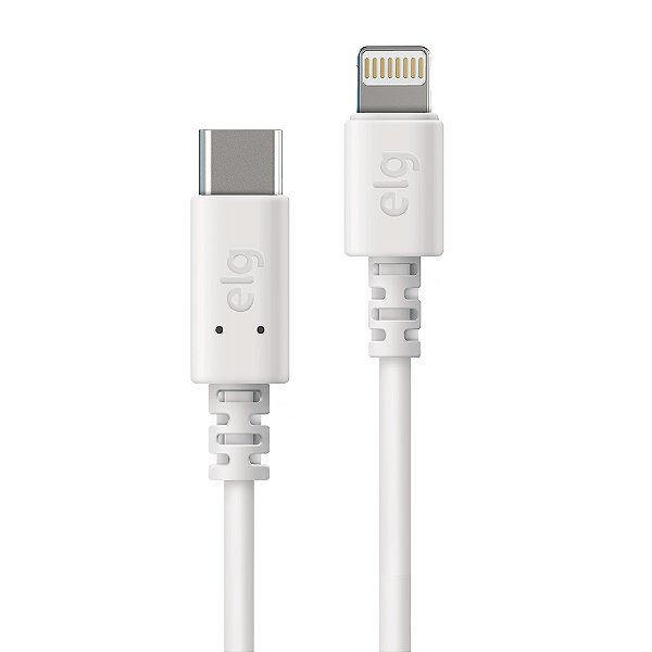Cabo USB Tipo-C para Lightning, Sincronização e Carga Rápida 15W 3A, Malha Trançada, 2 metros, TCL20, ELG