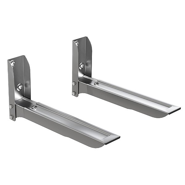 Suporte Universal para Fornos e Micro-ondas, Haste Ajustável 28,4 a 41,4 cm, Suporte Até 30 kg, Prata, MW05SL, ELG