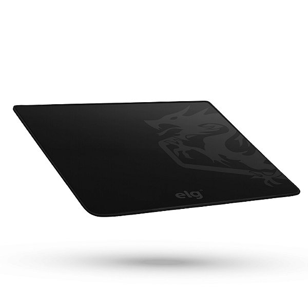 Mousepad Gamer Merak Speed, Tamanho Médio 40x30cm, Borda Costurada, Base Antiderrapante, Preto, MPMM, ELG