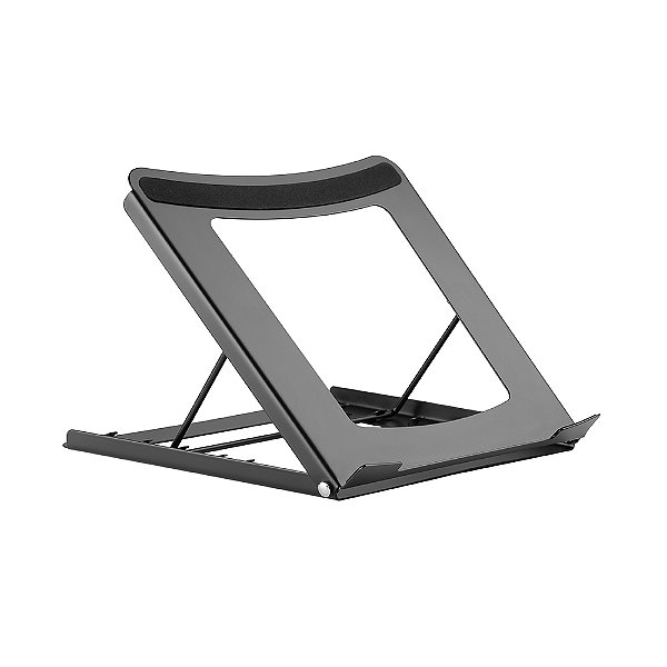 Suporte de Mesa Dobrável para Notebook, 10" a 15", 5 Níveis de Altura Ajustável, Preto, LAP01, ELG