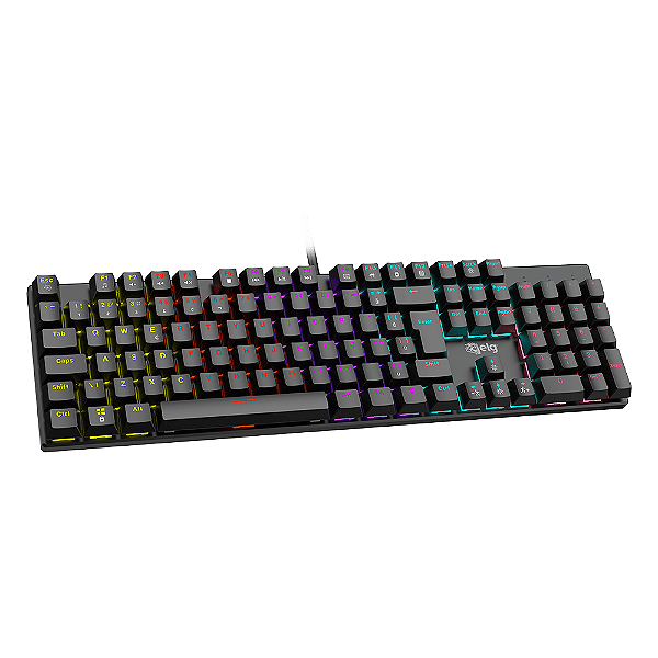 Teclado Mecânico Gamer Saiph, Hotswap, Switch Red, Anti-Ghosting, ABNT2, Rainbow, Preto, TGSP, ELG