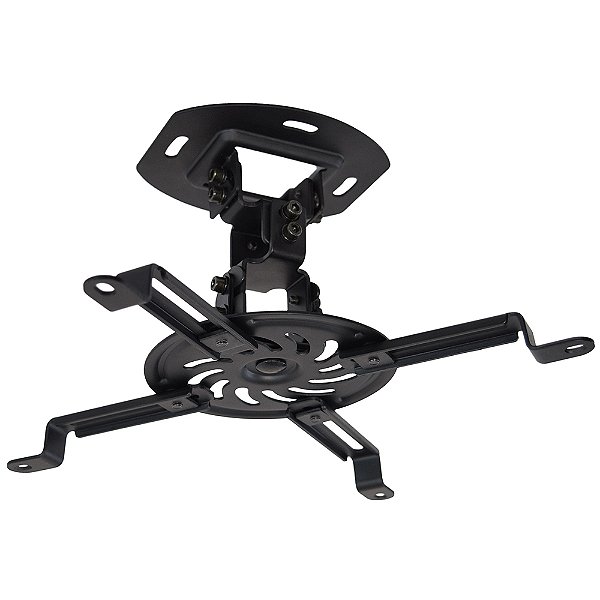 Suporte de Teto para Projetor Universal ELG PRO100B Até 13,5kg, Giro 360°, Inclinação ±15°, Compatível com Teto Inclinado