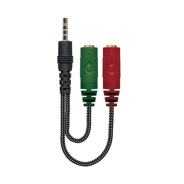 Adaptador de Áudio P2 para P3 3,5mm ELG, AAVGP3 – Fone e Microfone para Consoles e Smartphones