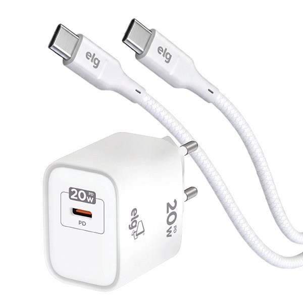 KTCC2060 - KIT CARREGADOR PAREDE 1 SAIDA USB-C + CABO USB-C
