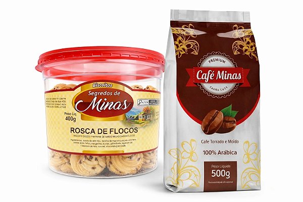 KIT CAFE DA MANHÃ - CAFE + ROSCA DE FLOCOS