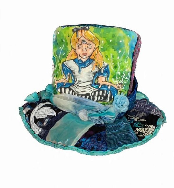 Chapéu Cartola Artesanal Inspirado na Alice no País das Maravilhas Personalizado  e Exclusivo