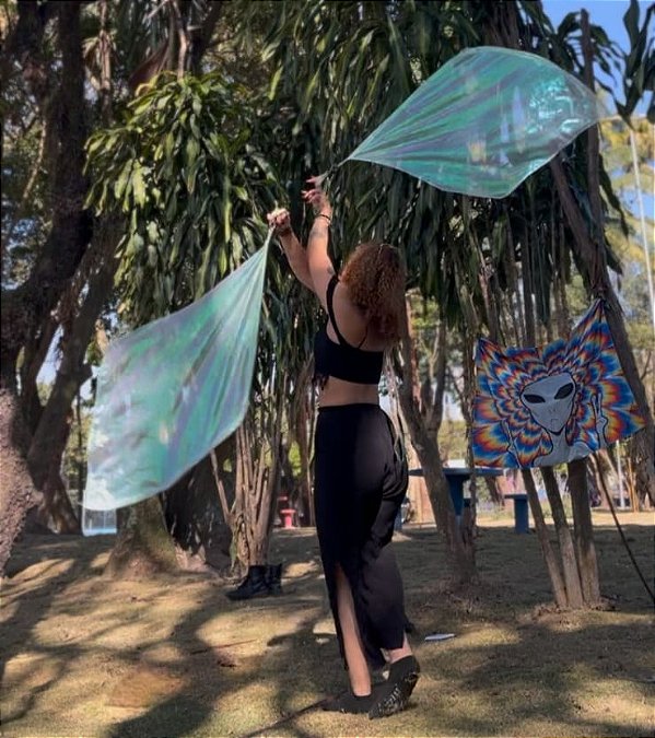 SWING FLAG QUADRADA FANTASY HOLOGRÁFICA - 1 PAR