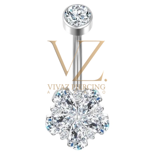 Umbigo Titânio Cravejado 1.6x10