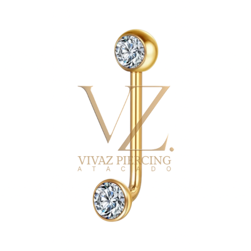 Piericng Titânio pvd Cristina 1.2x11