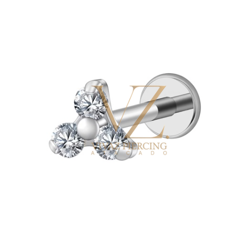 Piercing Titânio Labret Trinyt 1.2x8