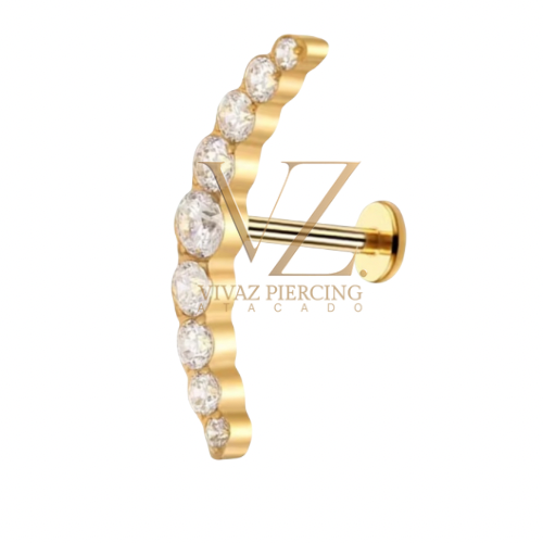 Piercing Titânio Cluster pvd 1.2x8