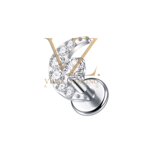 Piercing Titânio Labret Lua 1.2x8