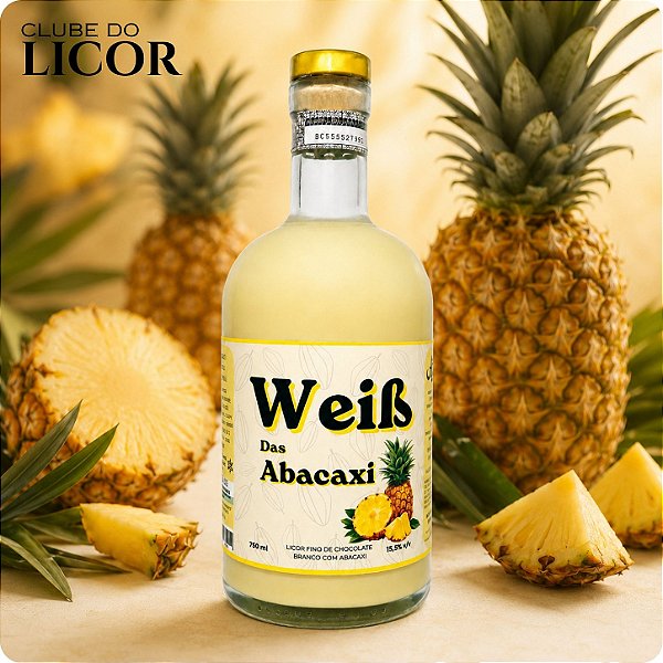Weiß Abacaxi 750ml - Licor Chocolate Branco c/ Abacaxi