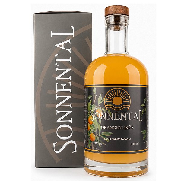Licor Fino de Laranja Sonnental 750ml - Elaborado com laranjas colhidas a mão